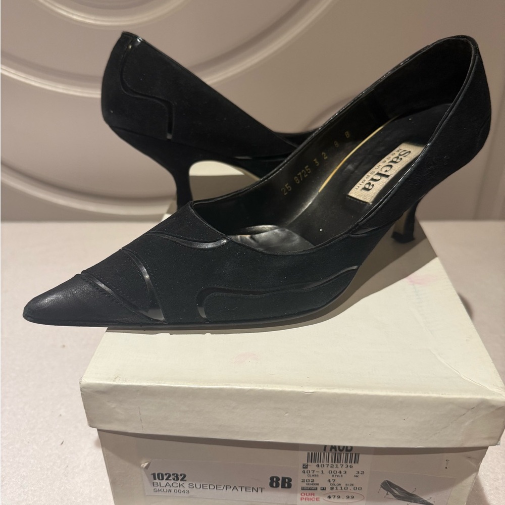 Black Suede Women's Heels